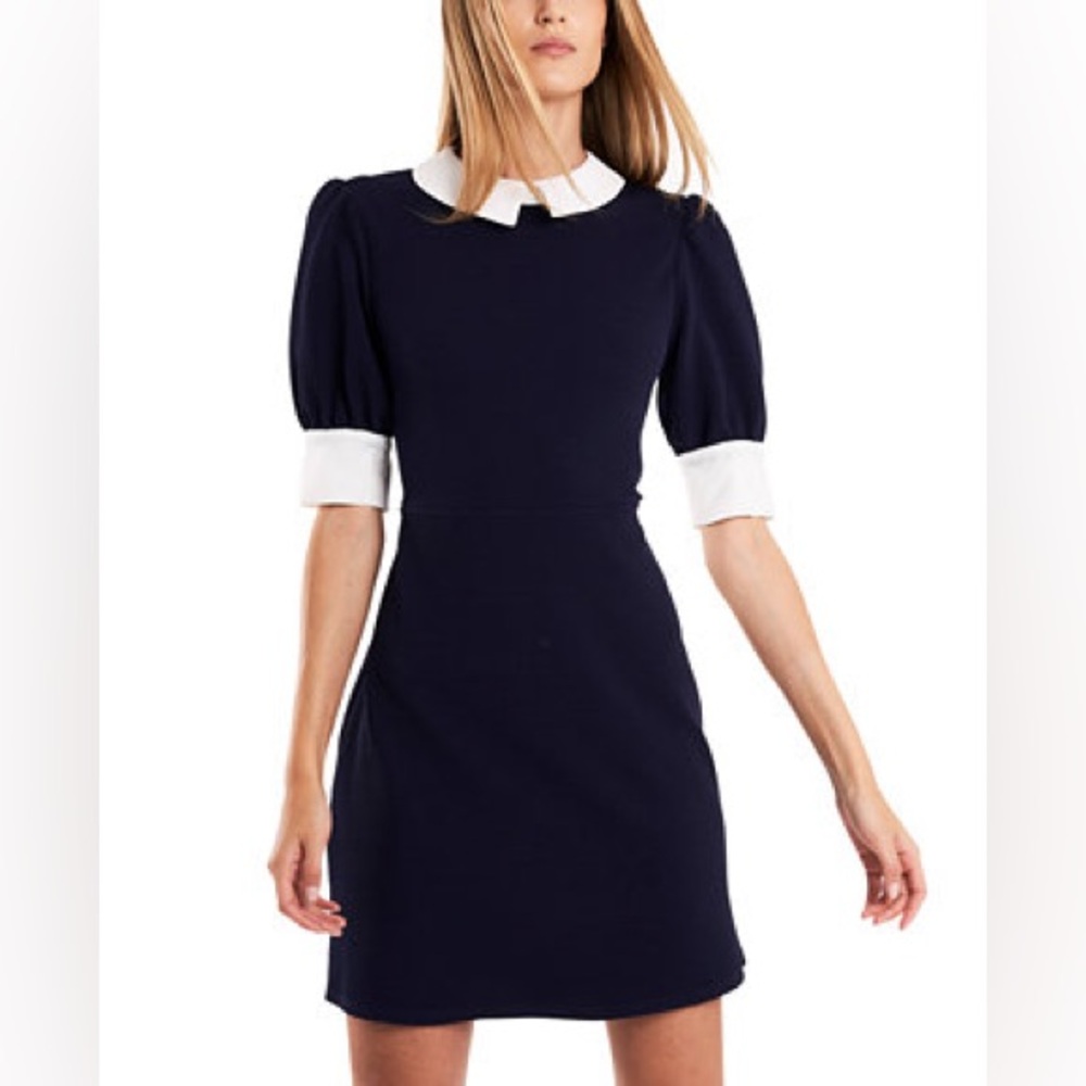 Riley & Rae Mary Jane Mini Dress Size Medium Preppy Peter Pan Collar.